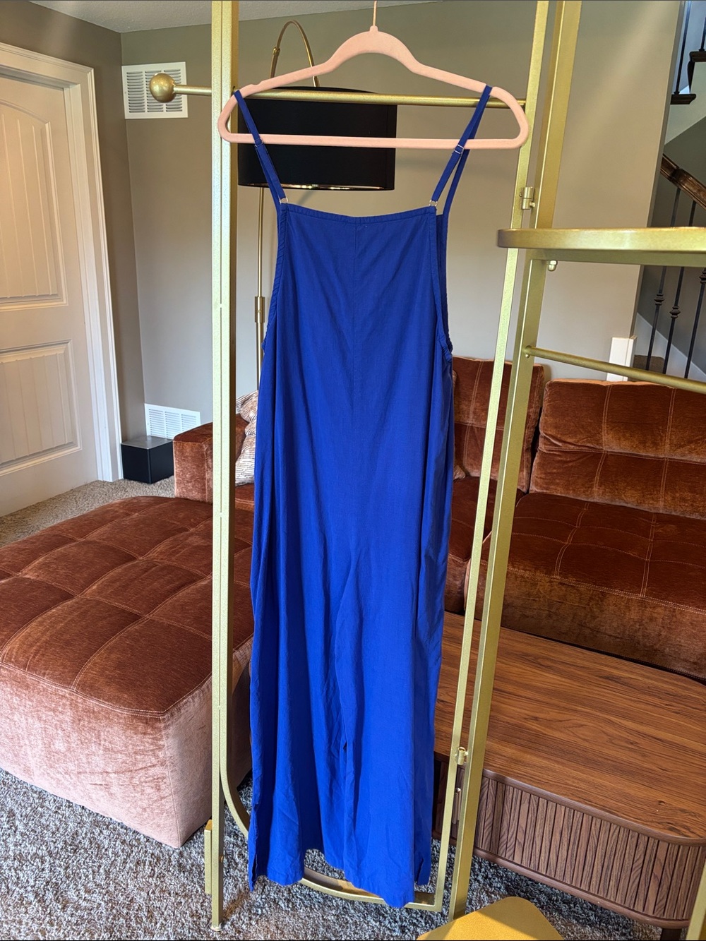 Blue Women's Spaghetti-Strap Jumper - Picture 3 of 4